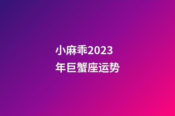 小麻乖2023年巨蟹座运势-第1张-星座运势-玄机派
