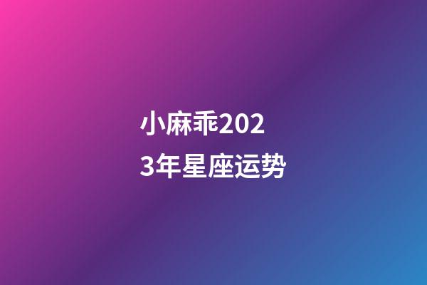 小麻乖2023年星座运势-第1张-星座运势-玄机派