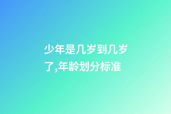 少年是几岁到几岁了,年龄划分标准(2022年)-第1张-观点-玄机派