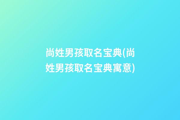 尚姓男孩取名宝典(尚姓男孩取名宝典寓意)