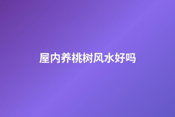 屋内养桃树风水好吗