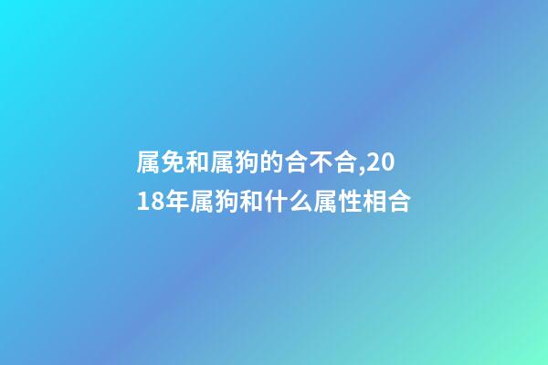 属免和属狗的合不合,2018年属狗和什么属性相合-第1张-观点-玄机派