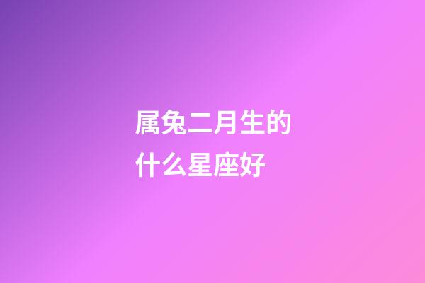属兔二月生的什么星座好-第1张-星座运势-玄机派