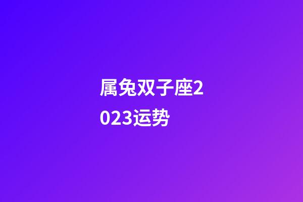 属兔双子座2023运势-第1张-星座运势-玄机派