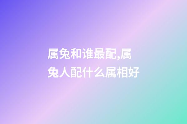 属兔和谁最配,属兔人配什么属相好-第1张-观点-玄机派