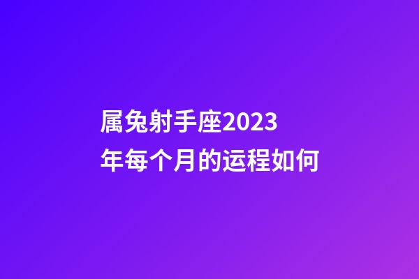 属兔射手座2023年每个月的运程如何-第1张-星座运势-玄机派
