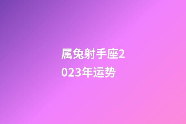 属兔射手座2023年运势-第1张-星座运势-玄机派