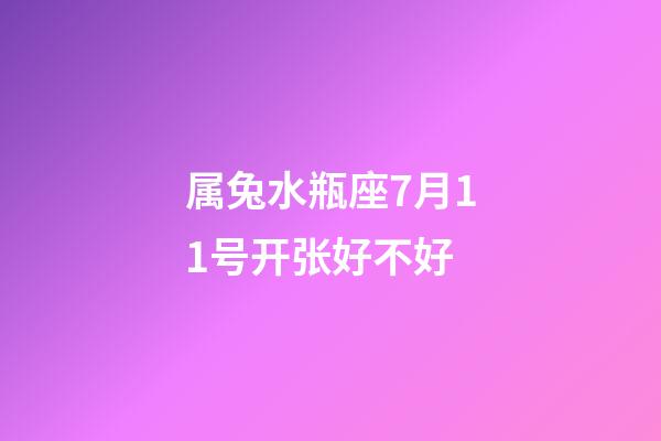 属兔水瓶座7月11号开张好不好-第1张-星座运势-玄机派