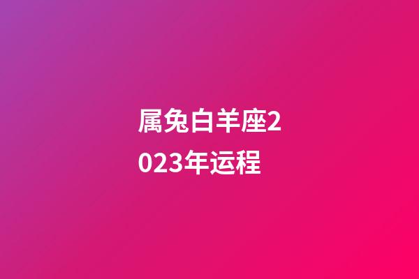 属兔白羊座2023年运程-第1张-星座运势-玄机派