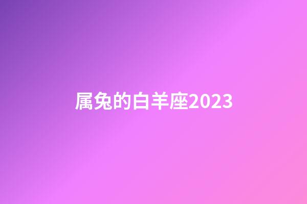 属兔的白羊座2023-第1张-星座运势-玄机派