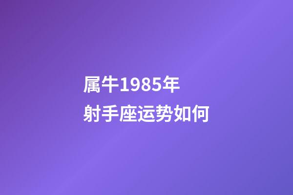 属牛1985年射手座运势如何-第1张-星座运势-玄机派