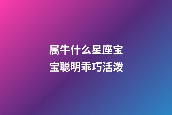 属牛什么星座宝宝聪明乖巧活泼