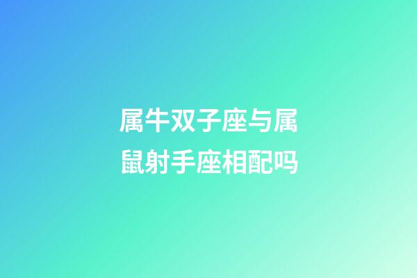 属牛双子座与属鼠射手座相配吗-第1张-星座运势-玄机派