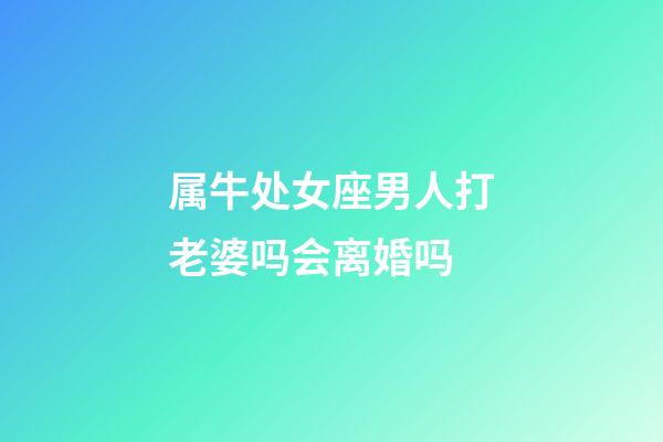 属牛处女座男人打老婆吗会离婚吗-第1张-星座运势-玄机派