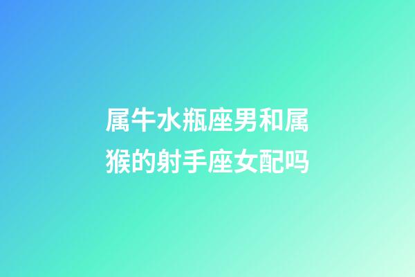 属牛水瓶座男和属猴的射手座女配吗-第1张-星座运势-玄机派