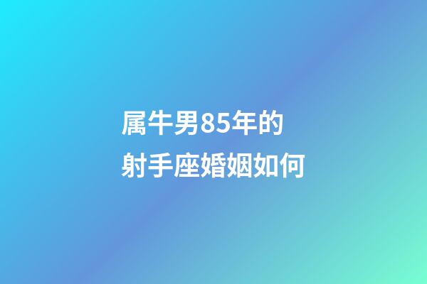 属牛男85年的射手座婚姻如何-第1张-星座运势-玄机派