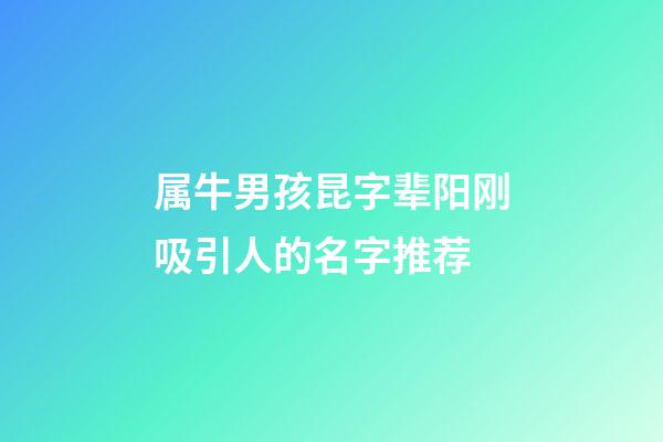 属牛男孩昆字辈阳刚吸引人的名字推荐