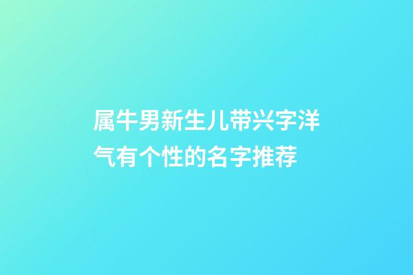 属牛男新生儿带兴字洋气有个性的名字推荐