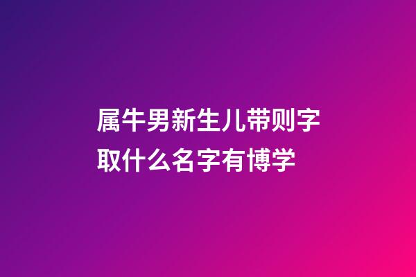 属牛男新生儿带则字取什么名字有博学