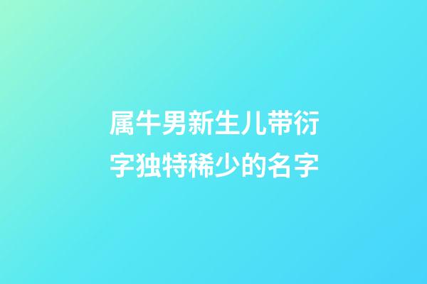 属牛男新生儿带衍字独特稀少的名字