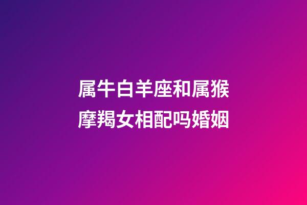 属牛白羊座和属猴摩羯女相配吗婚姻-第1张-星座运势-玄机派
