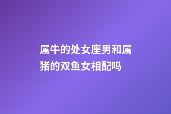 属牛的处女座男和属猪的双鱼女相配吗-第1张-星座运势-玄机派