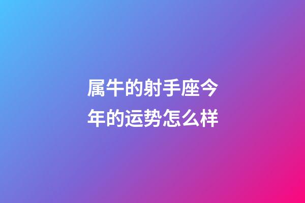 属牛的射手座今年的运势怎么样-第1张-星座运势-玄机派
