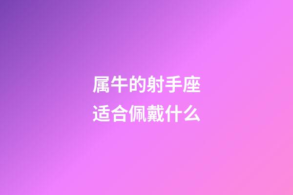 属牛的射手座适合佩戴什么-第1张-星座运势-玄机派