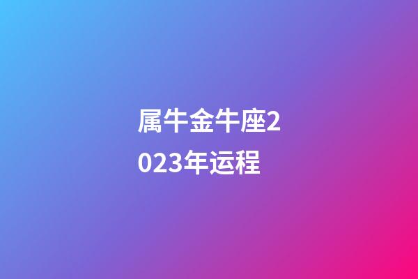 属牛金牛座2023年运程-第1张-星座运势-玄机派