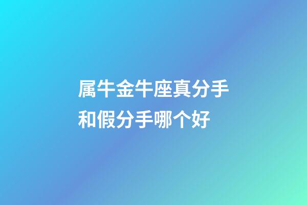 属牛金牛座真分手和假分手哪个好-第1张-星座运势-玄机派