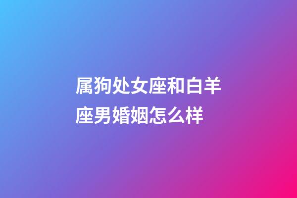 属狗处女座和白羊座男婚姻怎么样-第1张-星座运势-玄机派