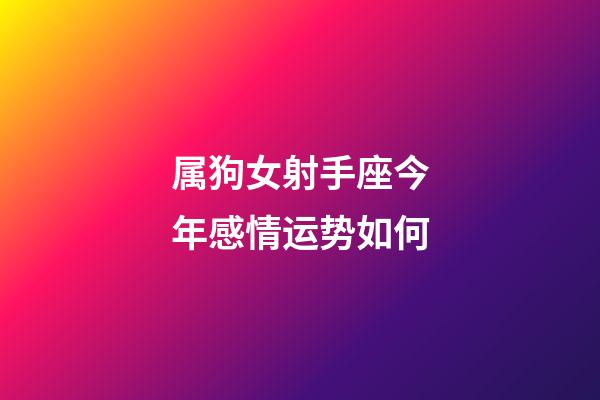 属狗女射手座今年感情运势如何-第1张-星座运势-玄机派