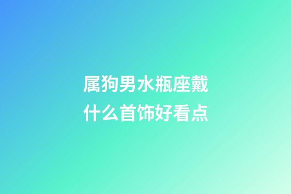 属狗男水瓶座戴什么首饰好看点