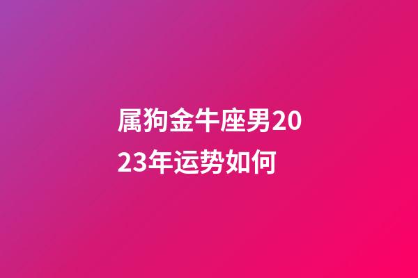 属狗金牛座男2023年运势如何-第1张-星座运势-玄机派