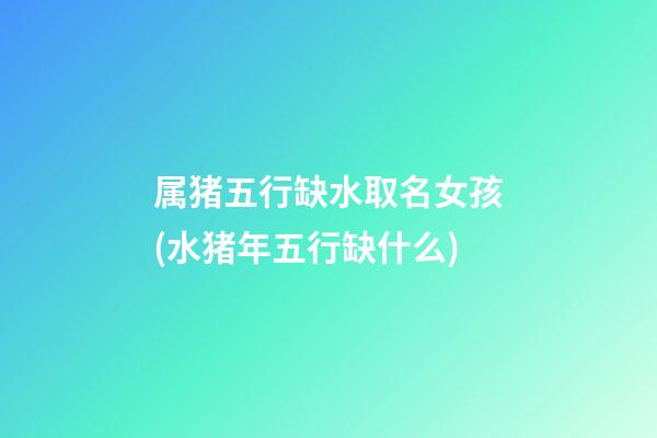 属猪五行缺水取名女孩(水猪年五行缺什么)