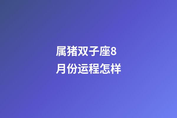 属猪双子座8月份运程怎样-第1张-星座运势-玄机派