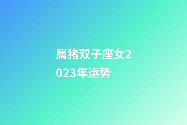 属猪双子座女2023年运势-第1张-星座运势-玄机派