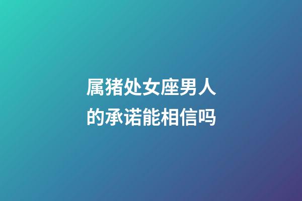 属猪处女座男人的承诺能相信吗-第1张-星座运势-玄机派