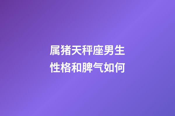 属猪天秤座男生性格和脾气如何-第1张-星座运势-玄机派