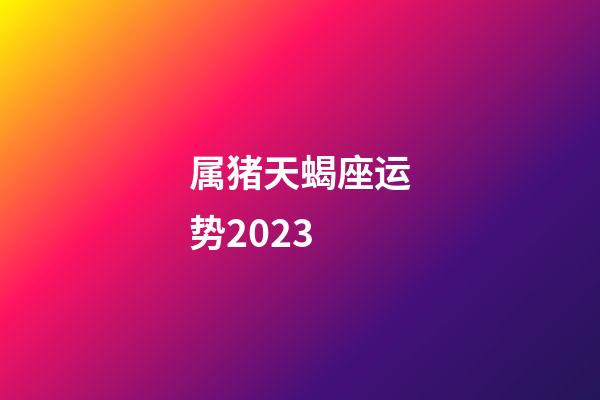 属猪天蝎座运势2023-第1张-星座运势-玄机派