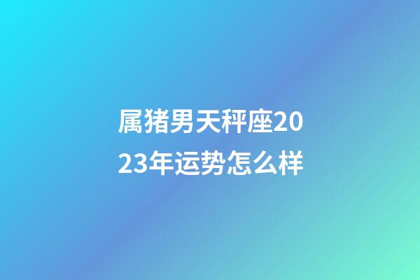 属猪男天秤座2023年运势怎么样-第1张-星座运势-玄机派