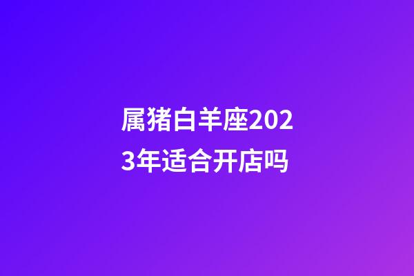 属猪白羊座2023年适合开店吗-第1张-星座运势-玄机派