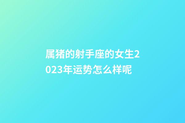 属猪的射手座的女生2023年运势怎么样呢-第1张-星座运势-玄机派