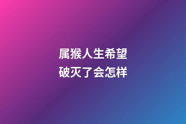 属猴人生希望破灭了会怎样