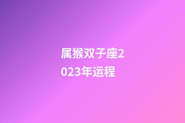 属猴双子座2023年运程-第1张-星座运势-玄机派