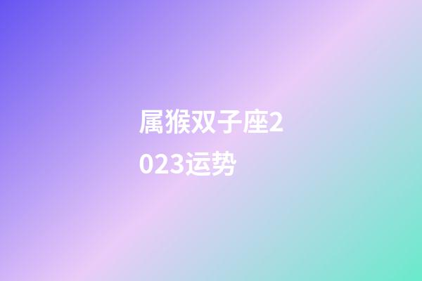 属猴双子座2023运势-第1张-星座运势-玄机派