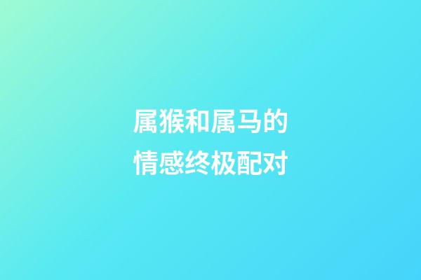 属猴和属马的情感终极配对