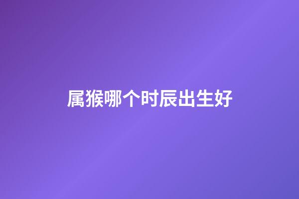 属猴哪个时辰出生好