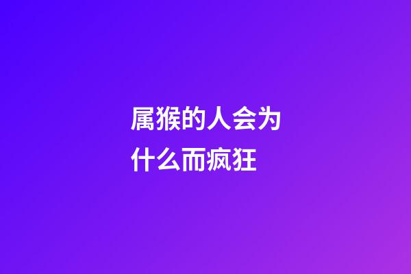 属猴的人会为什么而疯狂