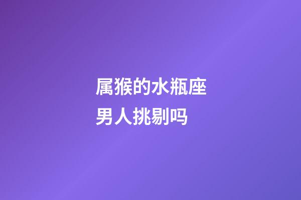 属猴的水瓶座男人挑剔吗-第1张-星座运势-玄机派